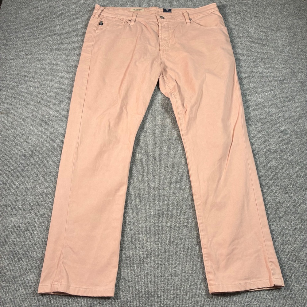 AG Adriano Goldschmied The Protege Pants Mens 38x29 Salmon Straight Leg Stretch